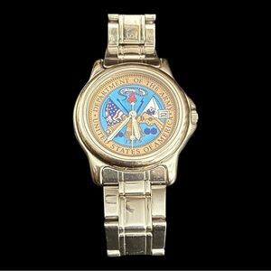 Accutime Men's Quartz Watch featuring the Seal of the Department of the Army